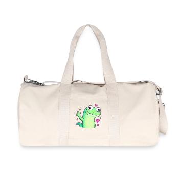Chemise caméléon doodle mignonne | Lézard Lézard Lézard - Sac de sport en toile recyclée Stanley/Stella - blanc naturel - Devant