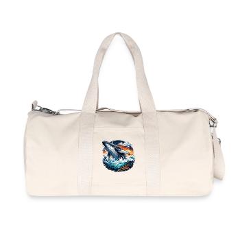 Evening Sea Whale Jump Fantasy - Recycled Canvas Sports Bag by Stanley/Stella - natural - Front