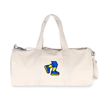 Jogging dynamique des jambes de coureur - Sac de sport en toile recyclée Stanley/Stella - blanc naturel - Devant