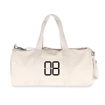 NUMMER 08 Null Acht Geburtstag Geschenk Digital - Recycelte Canvas-Sporttasche von Stanley/Stella - Naturweiß - Vorne