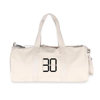 NUMBER 30 Thirty Birthday Gift Digital - Recycled Canvas Sports Bag by Stanley/Stella - natural - Front