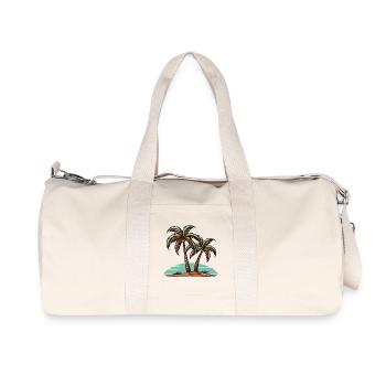 Vacances Palm Island - Sac de sport en toile recyclée Stanley/Stella - blanc naturel - Devant