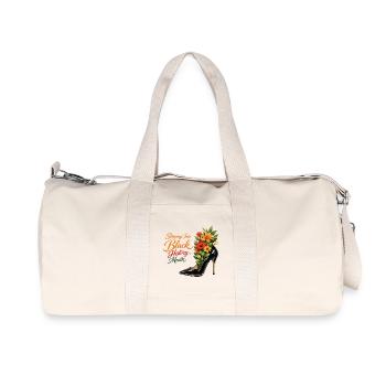 Entrer dans les fleurs du Mois de l’Histoire des Noirs - Sac de sport en toile recyclée Stanley/Stella - blanc naturel - Devant