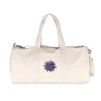 Happy Ink Octopus Graffiti - Recycled Canvas Sports Bag by Stanley/Stella - natural - Front