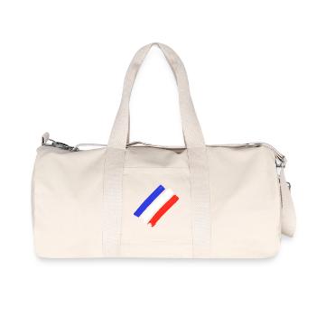 France Flag - Stripes - Recycled Canvas Sports Bag by Stanley/Stella - natural - Front