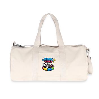 Pool Vibes Panda Relax - Recycled Canvas Sports Bag by Stanley/Stella - natural - Front