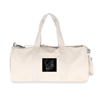 Occult Skull & Geometrische Netze – Goth - Recycelte Canvas-Sporttasche von Stanley/Stella - Naturweiß - Vorne