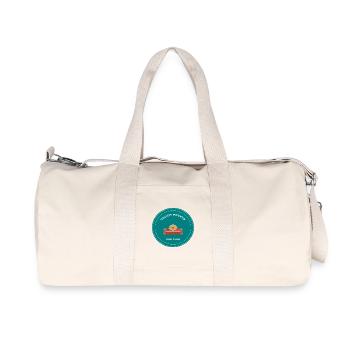 Couch Potato Run Club - Recycelte Canvas-Sporttasche von Stanley/Stella - Naturweiß - Vorne