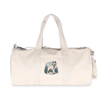 Wolf Vintage - Recycelte Canvas-Sporttasche von Stanley/Stella - Naturweiß - Vorne