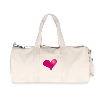 Heart II, Full Color Tee Design - Recycled Canvas Sports Bag by Stanley/Stella - natural - Front