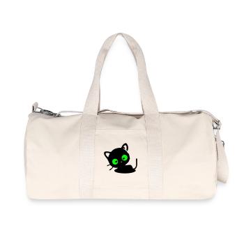 Katze - Recycelte Canvas-Sporttasche von Stanley/Stella - Naturweiß - Vorne