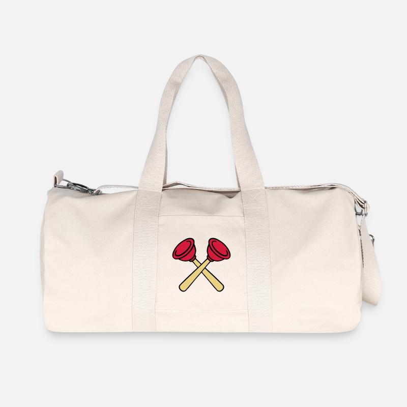 Pömpel gekreuzt - Recycelte Canvas-Sporttasche von Stanley/Stella - Naturweiß