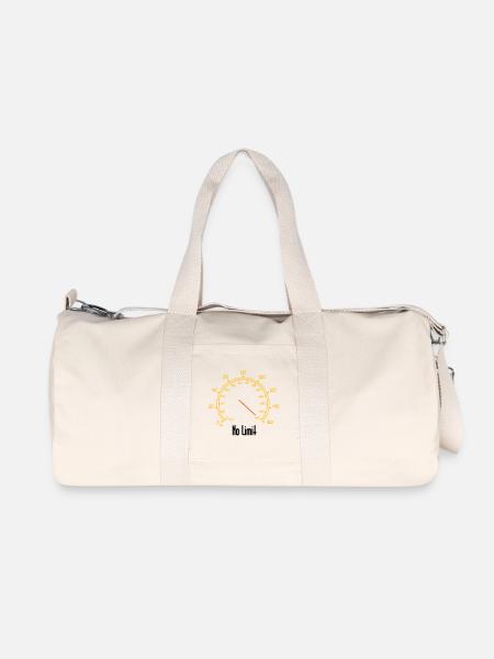 Tacho | No Limit - Recycelte Canvas-Sporttasche von Stanley/Stella - Naturweiß