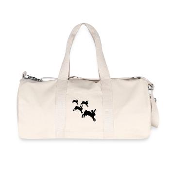 Lapins sautant - Sac de sport en toile recyclée Stanley/Stella - blanc naturel - Devant