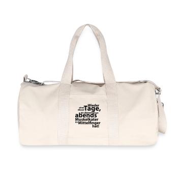  Muskelkater im Mittelfinger - Recycelte Canvas-Sporttasche von Stanley/Stella - Naturweiß - Vorne