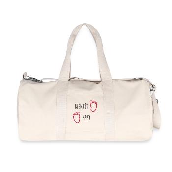 Bientôt Papy / Grand Pere / Naissance / Bébé - Sac de sport en toile recyclée Stanley/Stella - blanc naturel - Devant