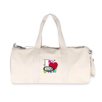 I love 80 s - Recycled Canvas Sports Bag by Stanley/Stella - natural - Front
