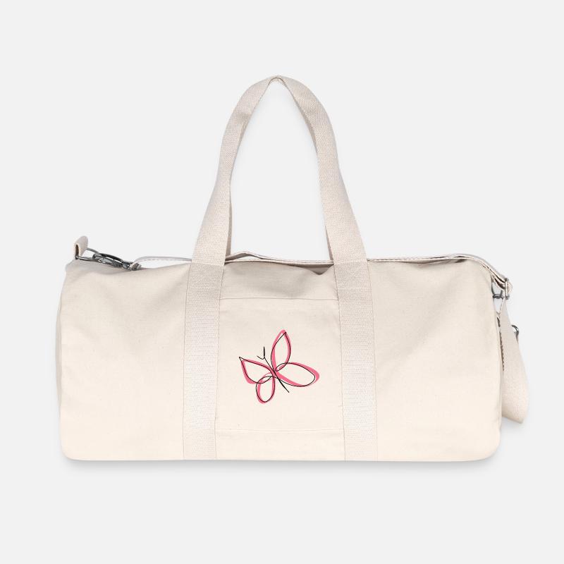 Schmetterling - Recycelte Canvas-Sporttasche von Stanley/Stella - Naturweiß