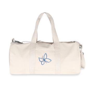 Schmetterling - Recycelte Canvas-Sporttasche von Stanley/Stella - Naturweiß - Vorne