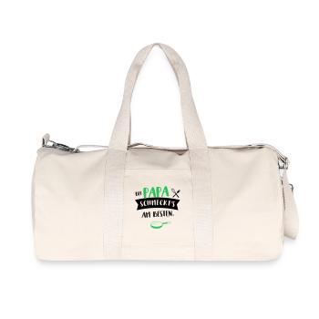 papa bester vater koch küche hobby grillen lecker - Recycelte Canvas-Sporttasche von Stanley/Stella - Naturweiß - Vorne