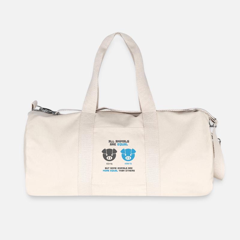 Futterschwein, Eichelschwein - Recycelte Canvas-Sporttasche von Stanley/Stella - Naturweiß