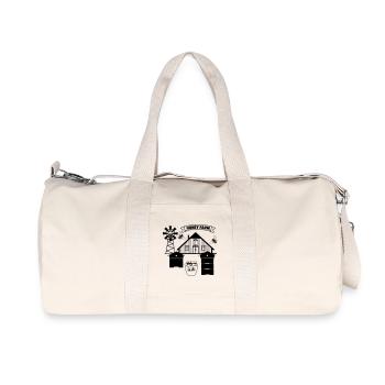 Ferme de miel avec des fleurs colorées - Sac de sport en toile recyclée Stanley/Stella - blanc naturel - Devant