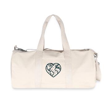 Herzförmige Erde - Recycelte Canvas-Sporttasche von Stanley/Stella - Naturweiß - Vorne