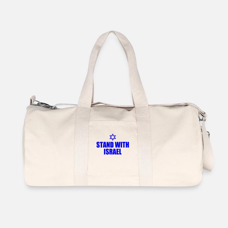We stand with israel - Recycelte Canvas-Sporttasche von Stanley/Stella - Naturweiß