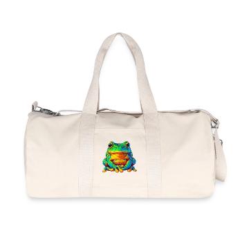 Frosch - Recycelte Canvas-Sporttasche von Stanley/Stella - Naturweiß - Vorne