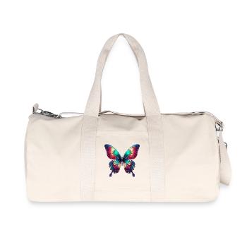 Schmetterling - Recycelte Canvas-Sporttasche von Stanley/Stella - Naturweiß - Vorne