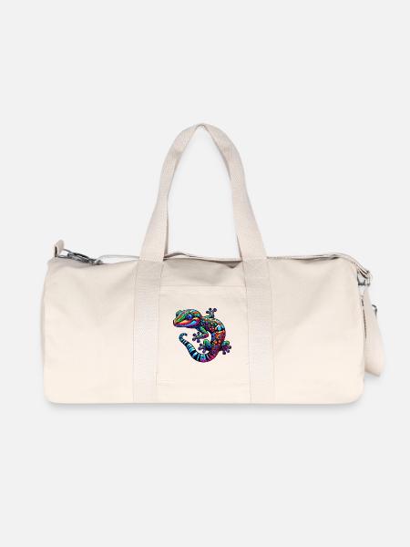 Gecko - Recycelte Canvas-Sporttasche von Stanley/Stella - Naturweiß