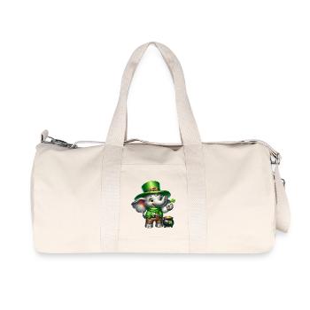 St. Patrick's Day Elephant Celebration - Recycled Canvas Sports Bag by Stanley/Stella - natural - Front