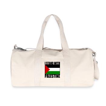 I stand with palestine - Recycelte Canvas-Sporttasche von Stanley/Stella - Naturweiß - Vorne