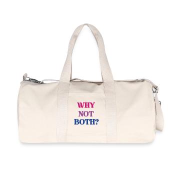 LGBT Pride Month - Bisexual Pride - Why Not Both? - Recycled Canvas Sports Bag by Stanley/Stella - natural - Front