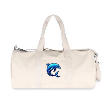 Delfin - Recycelte Canvas-Sporttasche von Stanley/Stella - Naturweiß - Vorne