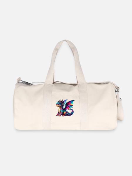 Drache - Recycelte Canvas-Sporttasche von Stanley/Stella - Naturweiß