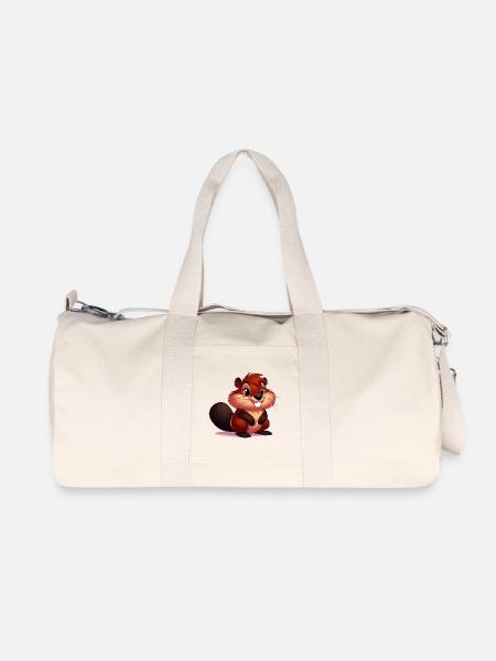 Bieber - Recycelte Canvas-Sporttasche von Stanley/Stella - Naturweiß