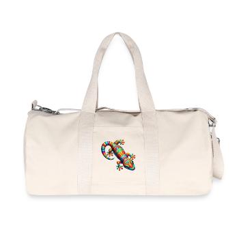 Gecko - Sac de sport en toile recyclée Stanley/Stella - blanc naturel - Devant