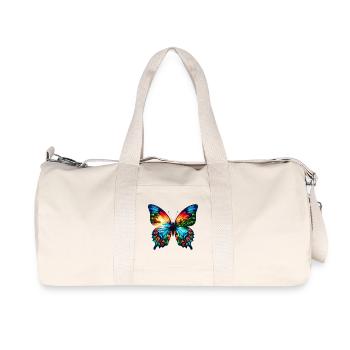 Schmetterling - Recycelte Canvas-Sporttasche von Stanley/Stella - Naturweiß - Vorne