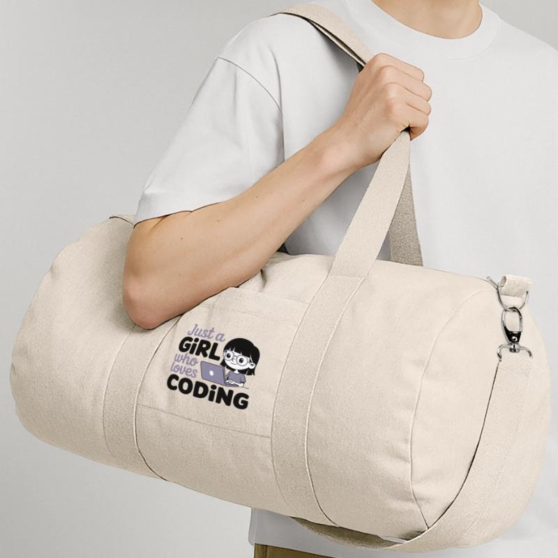 Nur ein Mädchen, das das Programmieren liebt Recycelte Canvas-Sporttasche von Stanley/Stella