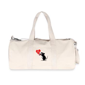 Rebel Valentine: Love is Art - Recycelte Canvas-Sporttasche von Stanley/Stella - Naturweiß - Vorne