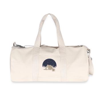 Camping et café - Sac de sport en toile recyclée Stanley/Stella - blanc naturel - Devant
