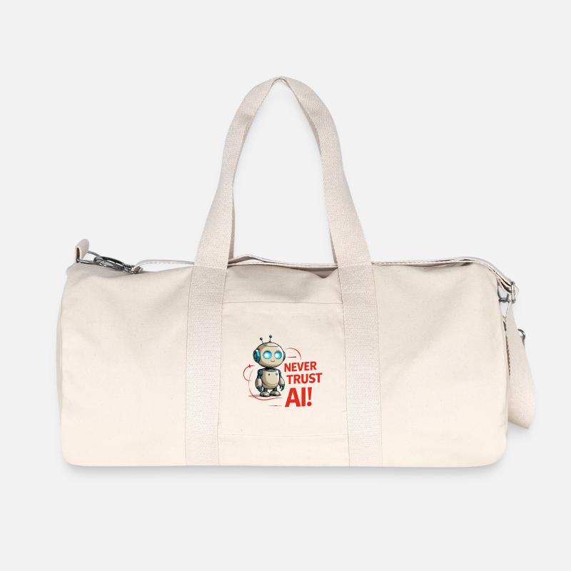 Never Trust AI - Recycelte Canvas-Sporttasche von Stanley/Stella - Naturweiß