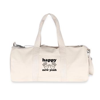 Happy new yes - Recycled Canvas Sports Bag by Stanley/Stella - natural - Front