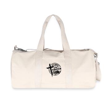Elegantes botanisches Schmetterlingsmuster - Recycelte Canvas-Sporttasche von Stanley/Stella - Naturweiß - Vorne
