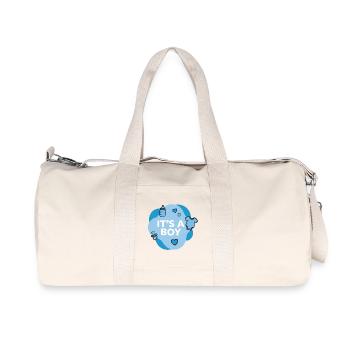 It's a Boy Baby baby shower - Recycled Canvas Sports Bag by Stanley/Stella - natural - Front