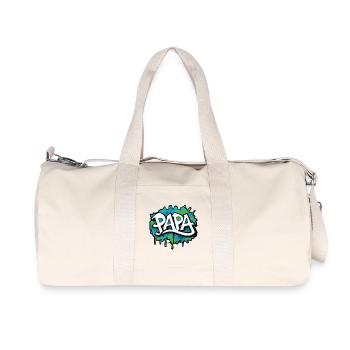 Papa-T-Shirt-Design im Graffiti-Stil - Recycelte Canvas-Sporttasche von Stanley/Stella - Naturweiß - Vorne
