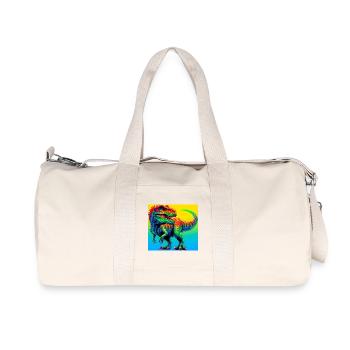 dinosaure - Sac de sport en toile recyclée Stanley/Stella - blanc naturel - Devant