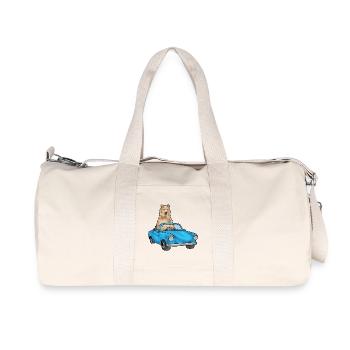 Bear Car - Recycled Canvas Sports Bag by Stanley/Stella - natural - Front