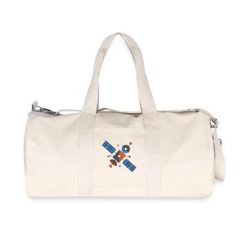 Futuristische Geometrische Satelliten - Recycelte Canvas-Sporttasche von Stanley/Stella - Naturweiß - Vorne